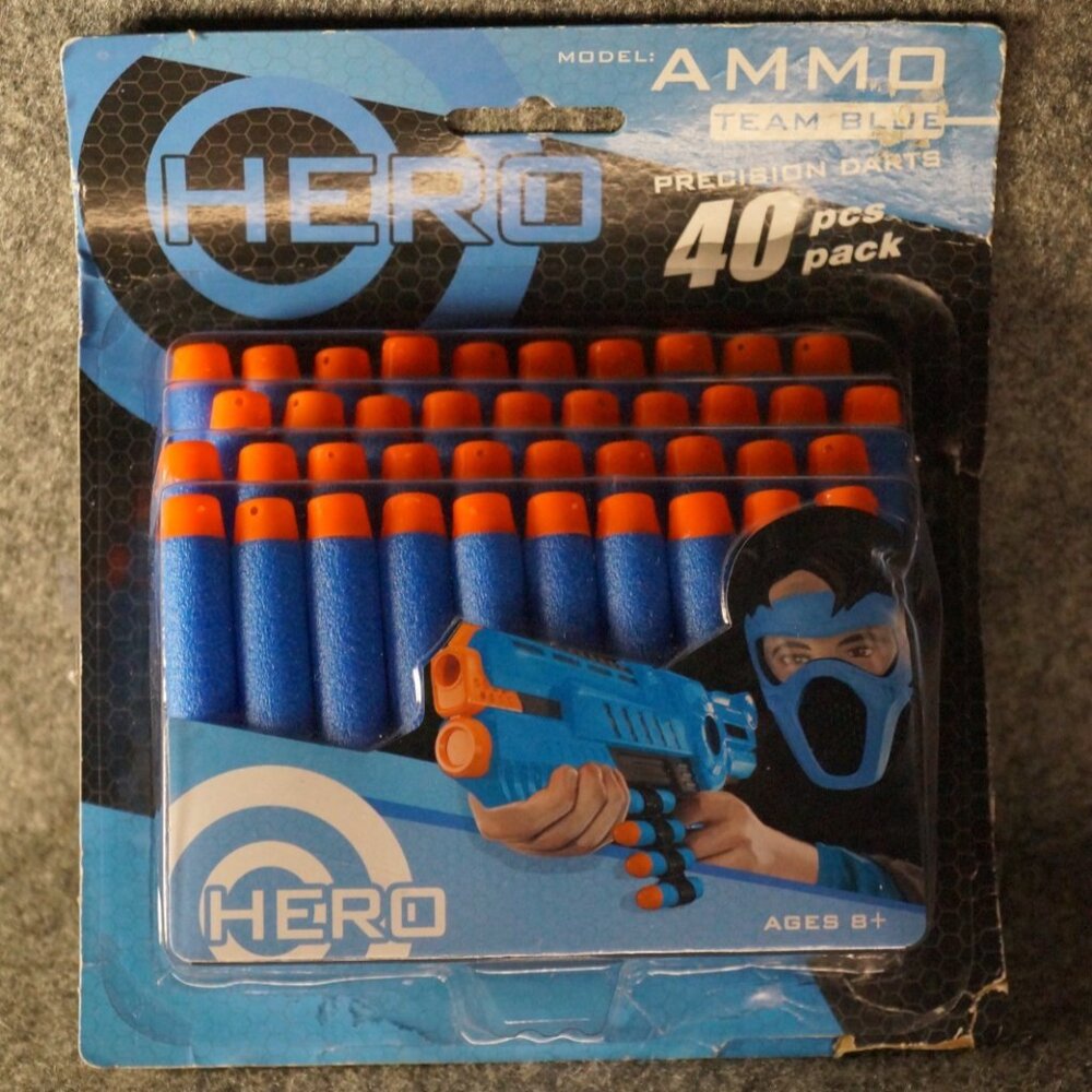 Hero Team BLUE Ammo 40pc Precision Darts NEW Factory Sealed